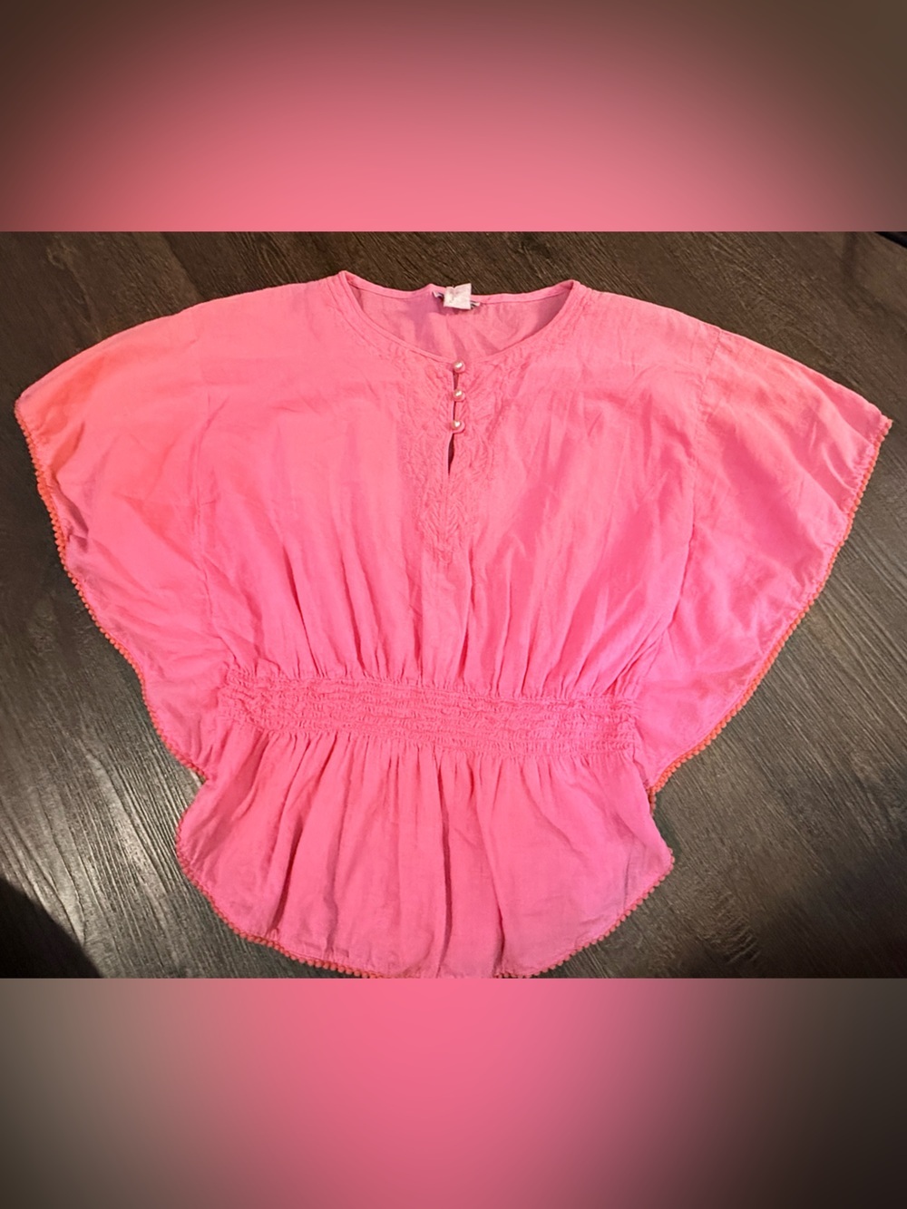 RETRO Pink EMBROIDERY TOP PINK - Picture 8 of 8